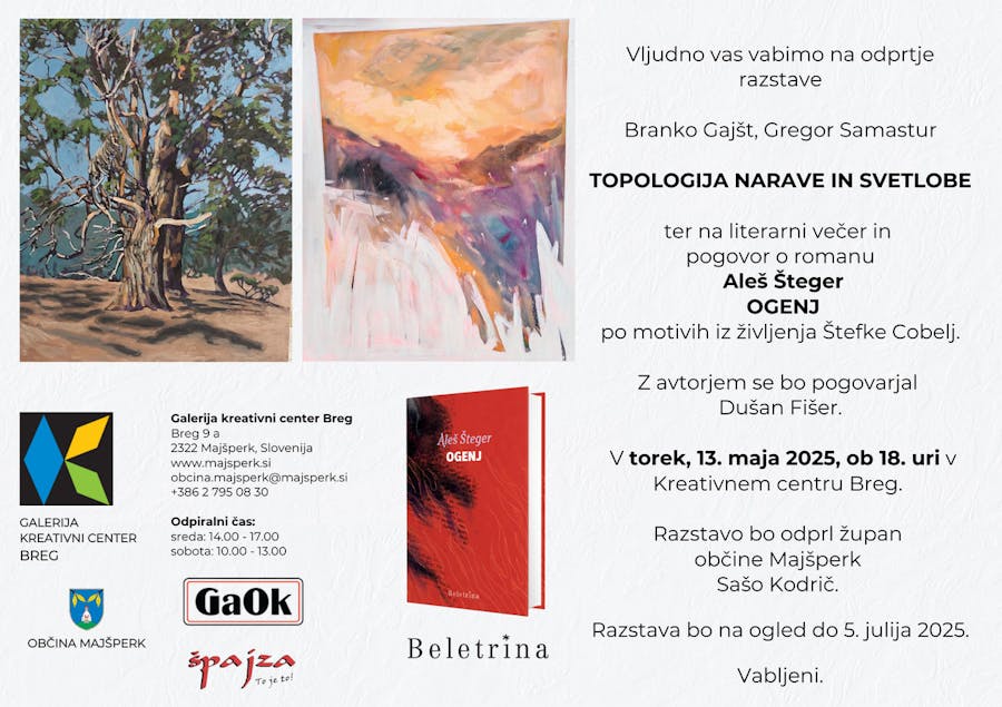 Topologija narave in svetlobe ter literarni večer